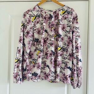 H&M Floral Blouse - Pink and Yellow
